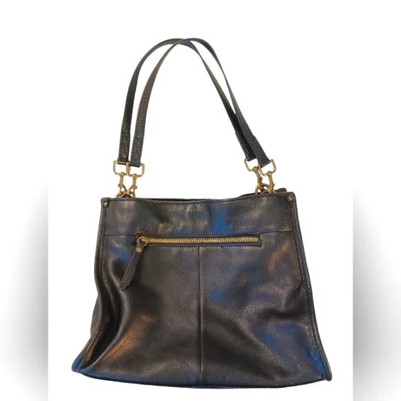 American Leather Company Black Satchel Purse - Picture 2 of 15